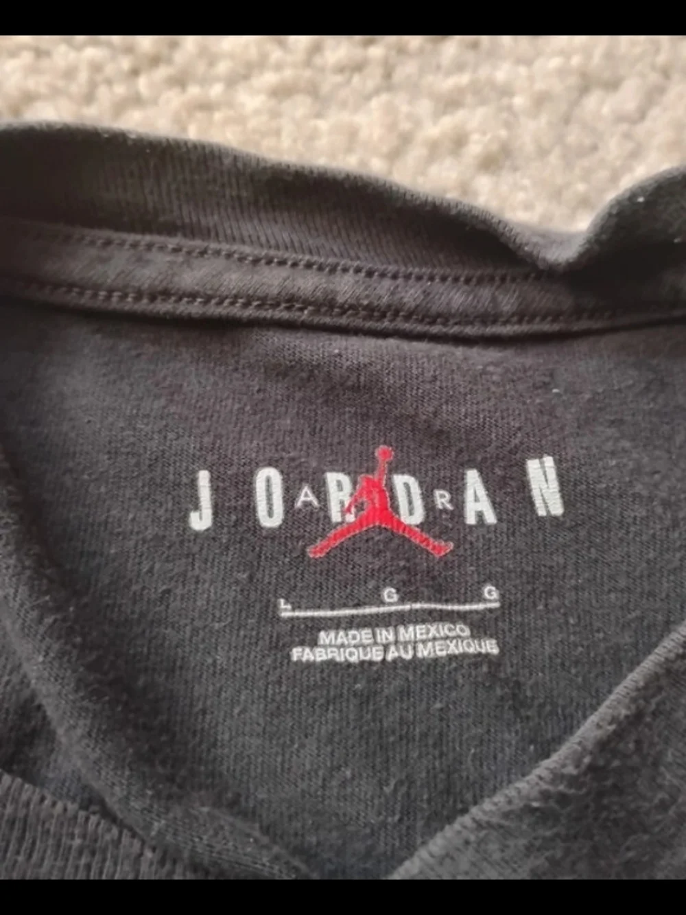 Jordan Black Tonal Face Graphic Short Sleeve Tee